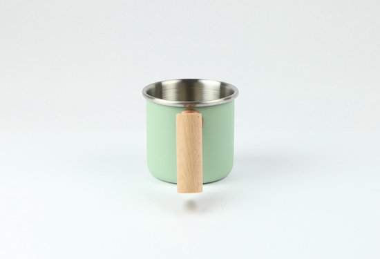 Kampeer beker van roestvrĳ staal - kalas - 400ml - kleur mint groen — afbeelding 4