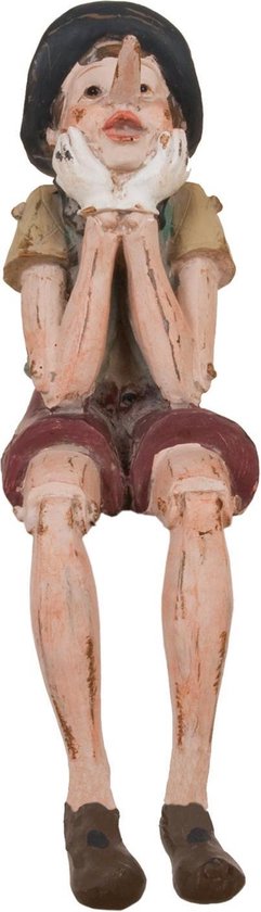 Clayre & Eef Figurine Pinocchio 14x8x29 cm Marron Polyrésine