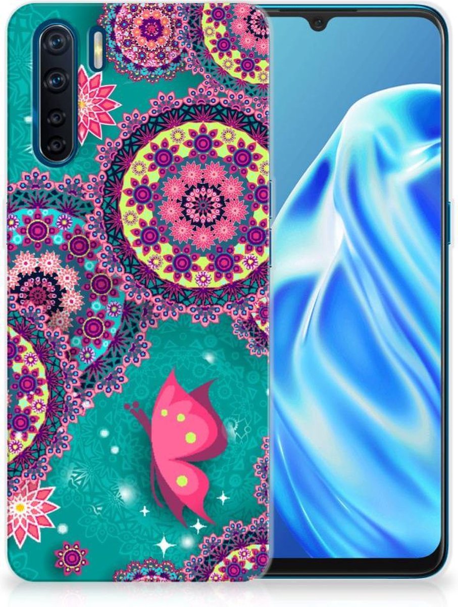 OPPO A91 Hoesje maken Cirkels en Vlinders