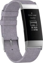iMoshion Bandje Geschikt voor Fitbit Charge 4 / Charge 3 - iMoshion Nylon bandje - Grijs