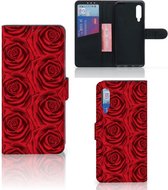 GSM Hoesje Xiaomi Mi 9 Mobiel Bookcase Red Roses