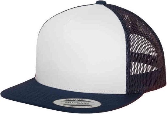 Flexfit - Classic Trucker nvy/wht/nvy one size Trucker pet - Blauw/Wit