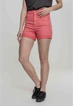 Urban Classics Korte broek -Taille, 26 inch- High Waist Stretch Twill Roze