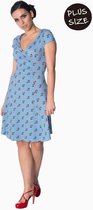 Dancing Days Wikkeljurk -3XL- CHERRY LOVE Blauw