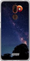 Nokia 7 Plus Hoesje Transparant TPU Case - Full Moon #ffffff