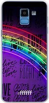Samsung Galaxy J6 (2018) Hoesje Transparant TPU Case - Love is Love #ffffff