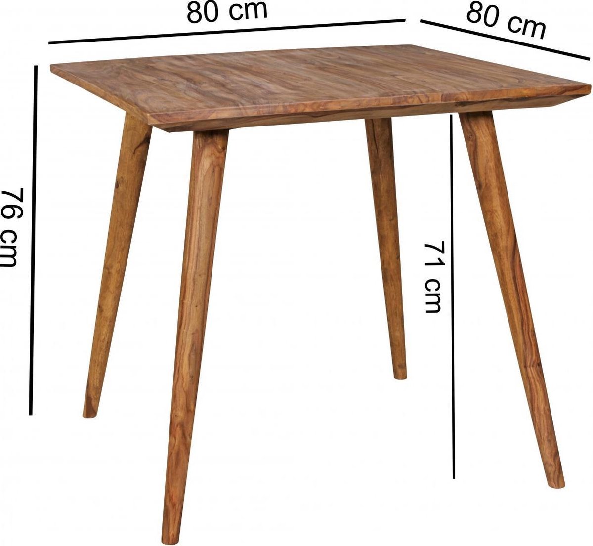 Gate39 - Repa 80 x 80 Eettafel - Bruin