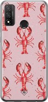 Huawei P Smart 2020 hoesje siliconen - Lobster all the way | Huawei P Smart (2020) case | Roze | TPU backcover transparant
