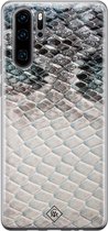 Huawei P30 Pro hoesje siliconen - Oh my snake | Huawei P30 Pro case | blauw | TPU backcover transparant