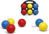 1x Gekleurde jeu de boules sets 7 delig - Kaatsbal/petanque - Actief buitenspeelgoed voor kinderen