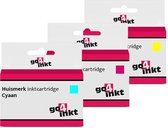 Go4inkt compatible met Epson 34XL c/m/y inkt cartridges cyaan/magenta/yellow - 3 stuks