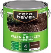 CetaBever Tuin Palen & Bielzen Beits - Mat - Carbobruin - 2,5 liter