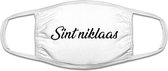 Sint Niklaas mondkapje | gezichtsmasker | bescherming | bedrukt | logo | Wit mondmasker van katoen, uitwasbaar & herbruikbaar. Geschikt voor OV