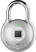 Tapplock Tapplock one plus - sterling silver Hangslot 56 mm Bluetooth Sterling Silver Vingerafdrukslot, Bluetooth hangslot
