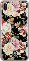 Huawei P20 Lite hoesje siliconen - Bloemen flowerpower | Huawei P20 Lite (2018) case | multi | TPU backcover transparant