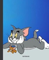 Notebook: Cartoon Tom and Jerry Soft Glossy Cover Graph Paper Pages Book 7.5 x 9.25 Inches 110 Pages