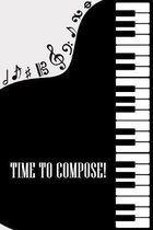 Time to Compose: DIN-A5 sheet music book with 100 pages of empty staves for composers and music students to note melodies and music