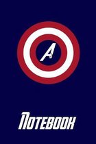 A Notebook: Marvelous America Capital Letter ''A'' Peronalized Shield Captain Notebook / Journal / Diary - 6 x 9 inches (15,24 x 22,
