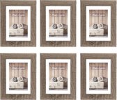 Zep fotolijst - Nelson 5 - Bruin - 10x15 cm - Hout - 6 stuks