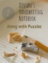 Devsans Handwriting Notebook with puzzles - 8.5 x 11: Class Notebook