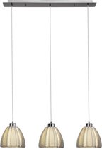 BRILLIANT lamp Relax hanglamp 3-lichts chroom / wit | 3x A60, E27, 60W, geschikt voor normale lampen (niet inbegrepen) | Schaal A ++ tot E | In hoogte verstelbaar / kabel inkortbaar