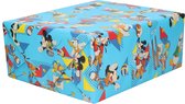 3x Inpakpapier/cadeaupapier Disney Mickey Mouse sports thema blauw - 200 x 70 cm - Cadeauverpakking kadopapier rollen