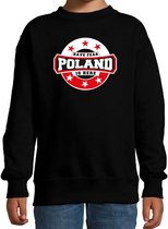 Have fear Poland is here / Polen supporter sweater zwart voor kids 9-11 jaar (134/146)