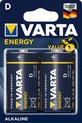Varta Batteries Lr20 Alkaline Energy 1.5v 2 pièces