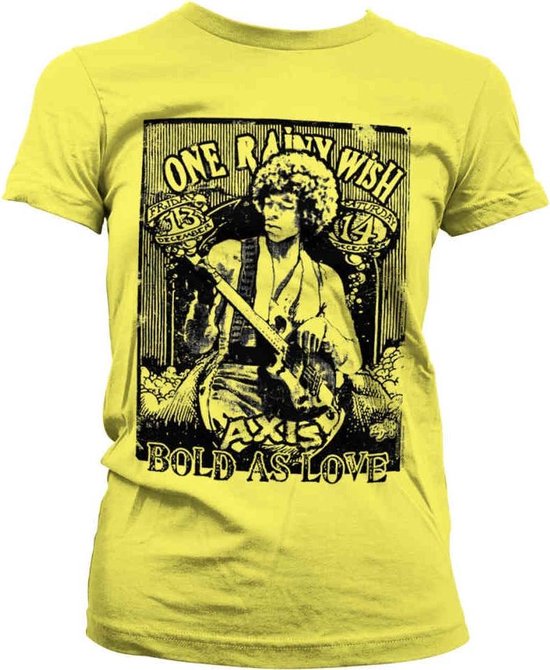 Jimi Hendrix Dames Tshirt -S- Bold As Love Geel