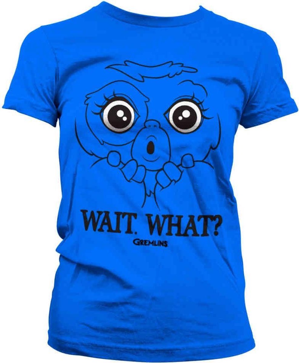 Gremlins Dames Tshirt -XL- Wait. What? Blauw