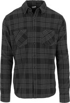 Urban Classics Overhemd -S- Checked Flanell Grijs