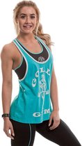 Gold's Gym Muscle Joe Ladies Stringer Vest - Turquoise - L