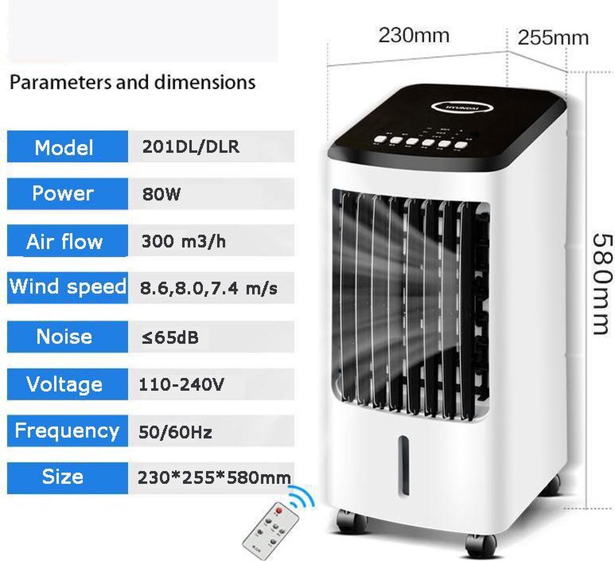 CLIMATISEUR MOBILE MIDEA 4 en 1 sans tuyau d'évacuation ventilateur de tour... EUR 68,89