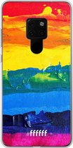 Huawei Mate 20 Hoesje Transparant TPU Case - Rainbow Canvas #ffffff