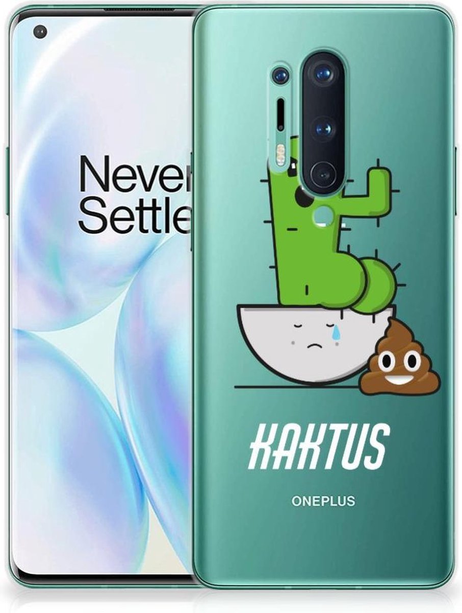 OnePlus 8 Pro Telefoonhoesje met Naam Cactus Poo