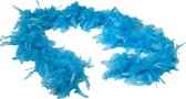 ATOSA - Lichtblauwe boa met veren - Blauw