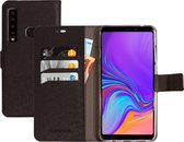 Mobiparts hoesje geschikt voor Samsung Galaxy A9 (2018) - Saffiano Wallet/Portemonnee hoesje - Magneet Sluiting - 3 Opbergvakken - Zwart