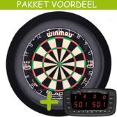 Elektronisch Dart Scorebord VoordeelPakket (Chalkie + ) - Blade 5 - Dartbordverlichting Basic (Zwart)