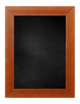 Zwart Schoolbord met Houten Lijst - Kersen - 77 x 107 cm - Lijstbreedte: 39 mm - Breed