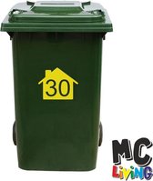 Kliko Sticker / Vuilnisbak Sticker - Nummer 30 - 22 x 17,5 - Geel