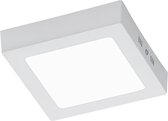 LED Plafondlamp - Plafondverlichting - Trion Zonin - 12W - Warm Wit 3000K - Vierkant - Mat Wit - Aluminium