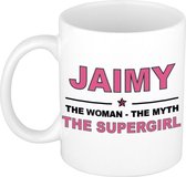 Jaimy The woman, The myth the supergirl cadeau koffie mok / thee beker 300 ml