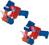 6x stuks Tesa verpakkingstaperollers roldispensers blauw/rood - Klusmateriaal - Verpakkingsmateriaal - Inpakmateriaal - Verpakkingsbenodigdheden - Verpakkingstape rollers/dispensers - Handrollers/handdispensers