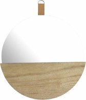 Rox Living Spiegel Met Opbergruimte Rond 30 Cm Hout Naturel