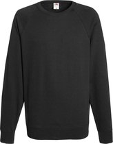 Sweatshirt léger raglan pour homme Fruit Of The Loom (240 GSM) (Zwart)