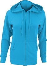 Fruit Of The Loom Dames Getailleerd Lichtgewicht Hoodie Dames met Capuchon(240 GSM) (Azure Blauw)