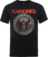 Tshirt Homme Ramones - S- Vintage Eagle Seal Zwart