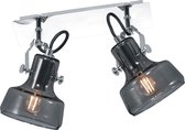 LED Plafondspot - Trion Kilana - E14 Fitting - 2-lichts - Rond - Mat Chroom - Aluminium - BES LED