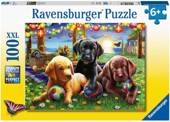 zo binnen Nog steeds Ravensburger puzzel Honden picknick - Legpuzzel - 100 stukjes | bol.com