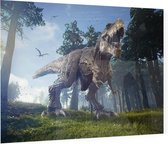 Dinosaurus T-Rex screamer massive attack - Foto op Plexiglas - 80 x 60 cm